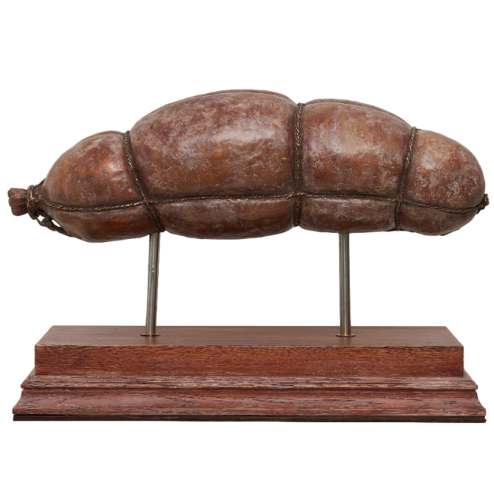 Bronze sculpture "Magna salami" big salami